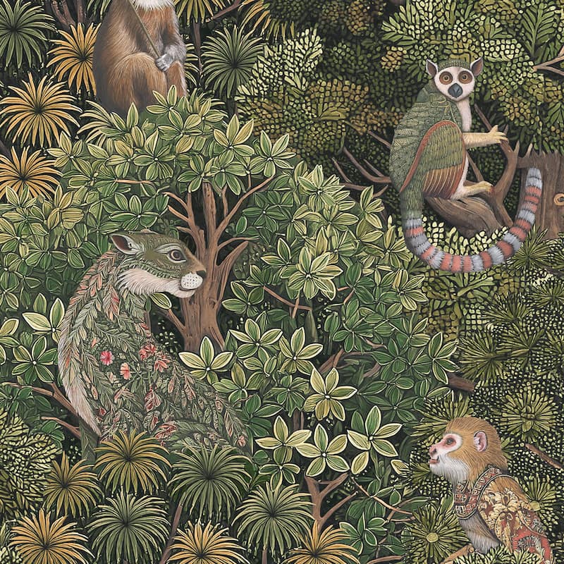 Graham & Brown Treetop Troop Green Wallpaper