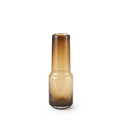 Amrita 4.1L x 4.1W x 11.9H Golden Brown Glass Vase