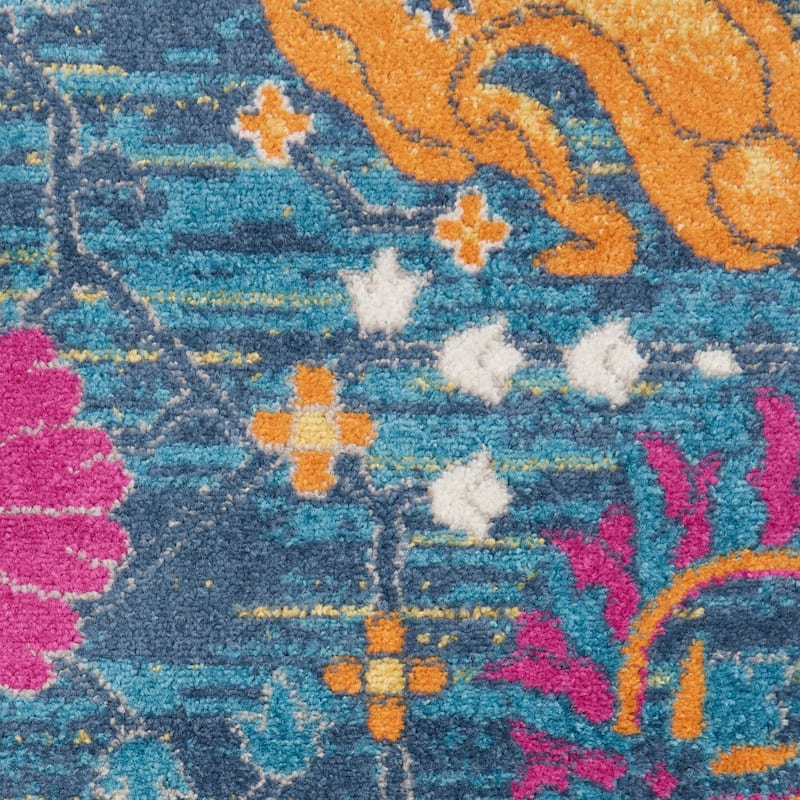 Nourison Passion Boho French Country Floral Area Rug.