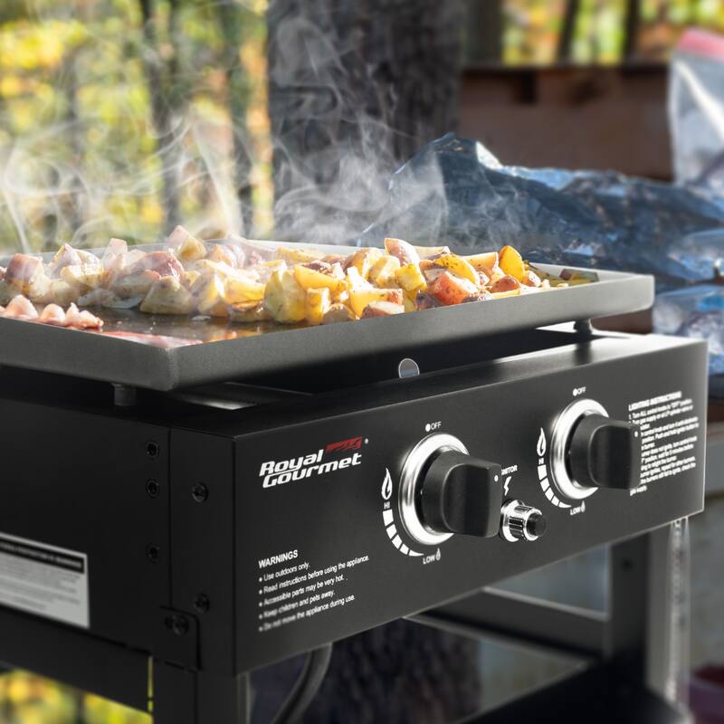 Royal Gourmet 2-Burner Gas Griddle,,Black