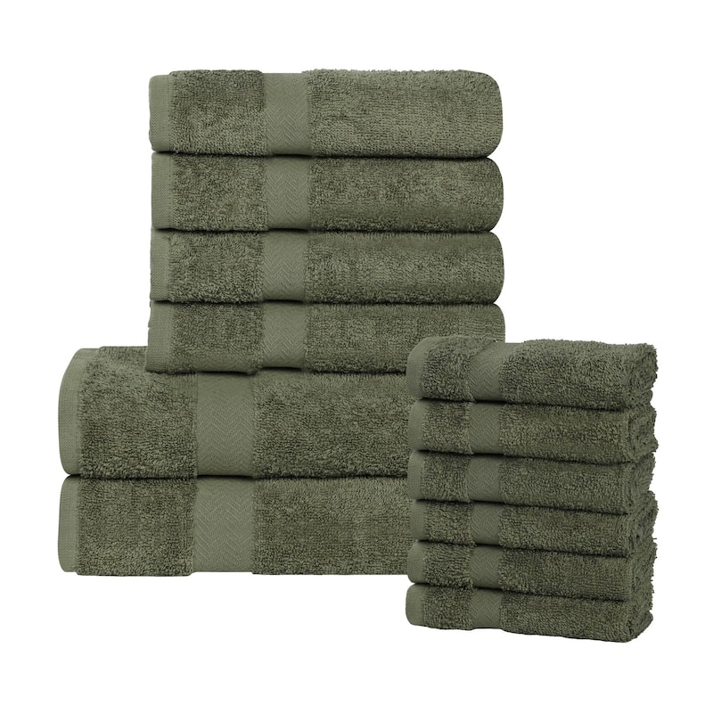 Superior Franklin Cotton Lightweight 12-Piece Assorted Towel Set