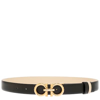 Salvatore Ferragamo Reversible Gancini Belt 0.8" Wide