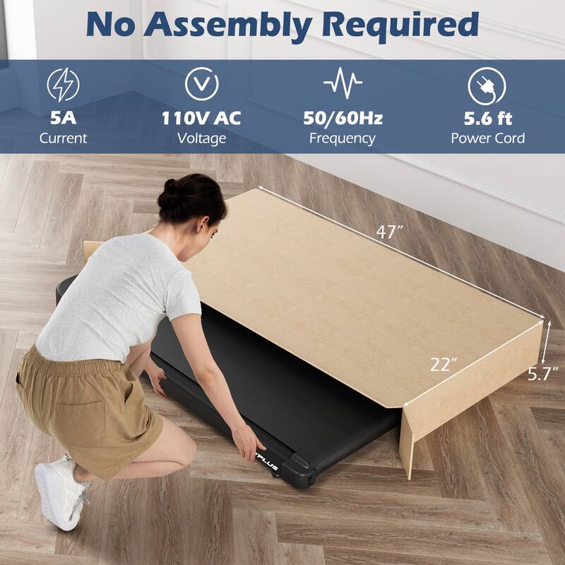 Goplus 2.5HP Under Desk Treadmill for Home and Office Remote Control - See Details