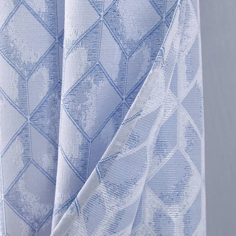 Cubix Woven Jacquard Window Curtain with Grommets 84"
