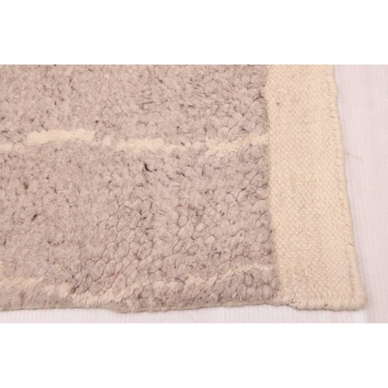 ECARPETGALLERY Hand-knotted Looma Grey Wool Rug - 7'11 x 9'10