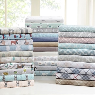 Madison Park Cozy Cotton Flannel Printed Sheet Set