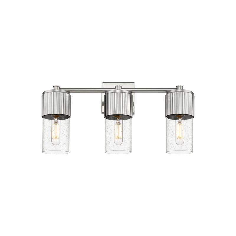Innovations Lighting 428-3W-10-21 Bolivar Vanity Bolivar 3 Light 21" - Satin Nickel / Seedy