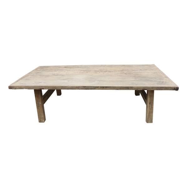 Shop Medium Vintage Coffee Table W Excellent Top About 5 6 Feet Long Weathered Natural Wood Finish Size And Color Vary On Sale Overstock 31501256