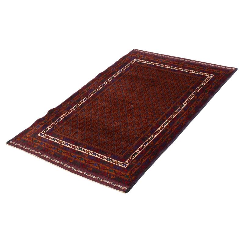 Teimani Burgundy Rug 3'10" x 6'4" - 3'10 x 6'4