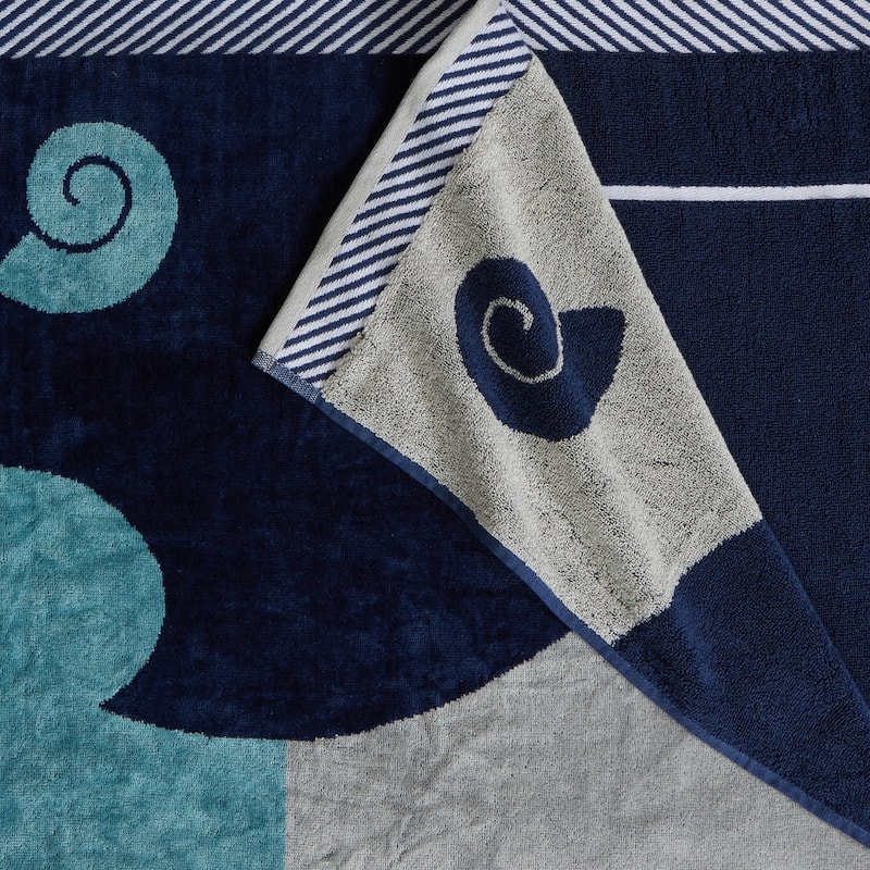 Linery & Co. 100% Cotton Jacquard 2 Pack Summer Beach Towels