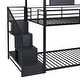 preview thumbnail 5 of 5, Metal Bunk Bed with Slide and Playhouse Design - Twin Over Twin, Sturdy Steel Construction