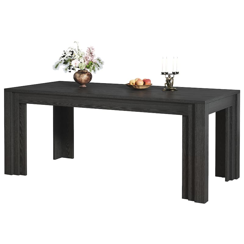 63-Inch Dining Table, Large Rectangular Kitchen Table, Dinner Table for Dining Room, Living Room, Kitchen