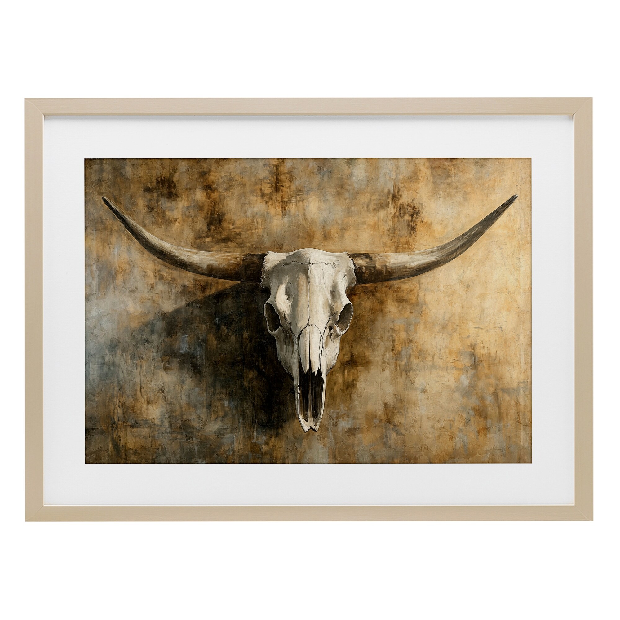 Vintage Cow Skull Rustic Nina Blue