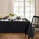 preview thumbnail 2 of 33, Continental Solid Texture Water and Stain Resistant Tablecloth 52x70 - Black