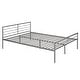 preview thumbnail 5 of 7, Twin Over Full Bunk Bed with Desk, Metal Bed with Ladder, Kid's Bed with Quality Slats for Bedroom, Metallic Silver