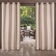preview thumbnail 35 of 33, ATI Home Delano Indoor/Outdoor Grommet Top Curtain Panel Pair 54X120 - Taupe