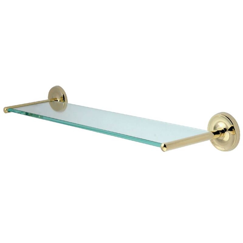 Kingston Brass Classic Glass Shelf - Polished Brass