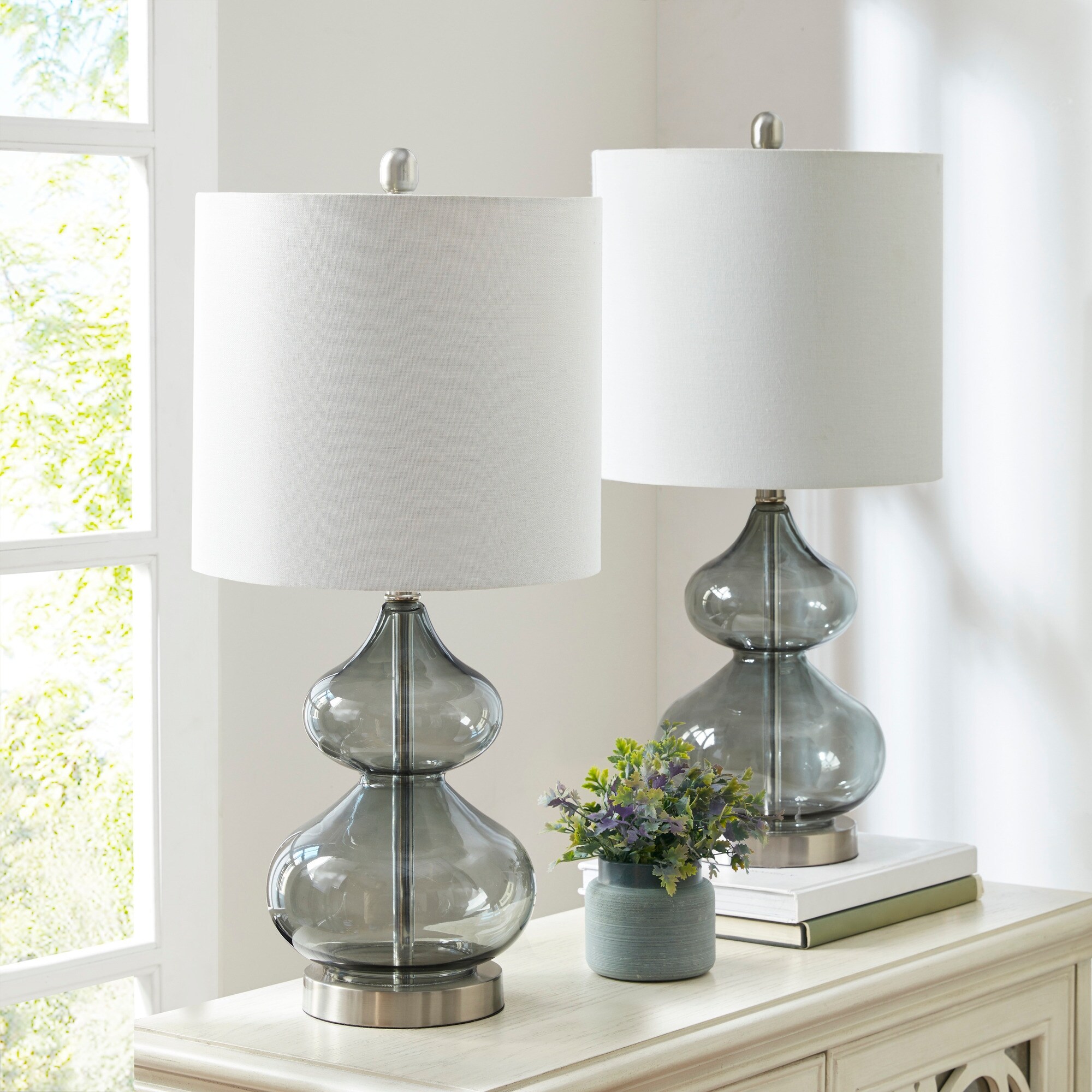 Ellipse glass table hot sale lamp