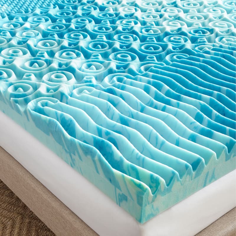 Nautica Home 3 in./4 in. Cooling Gel Foam Mattress Topper with Multi-Zone Air Flow