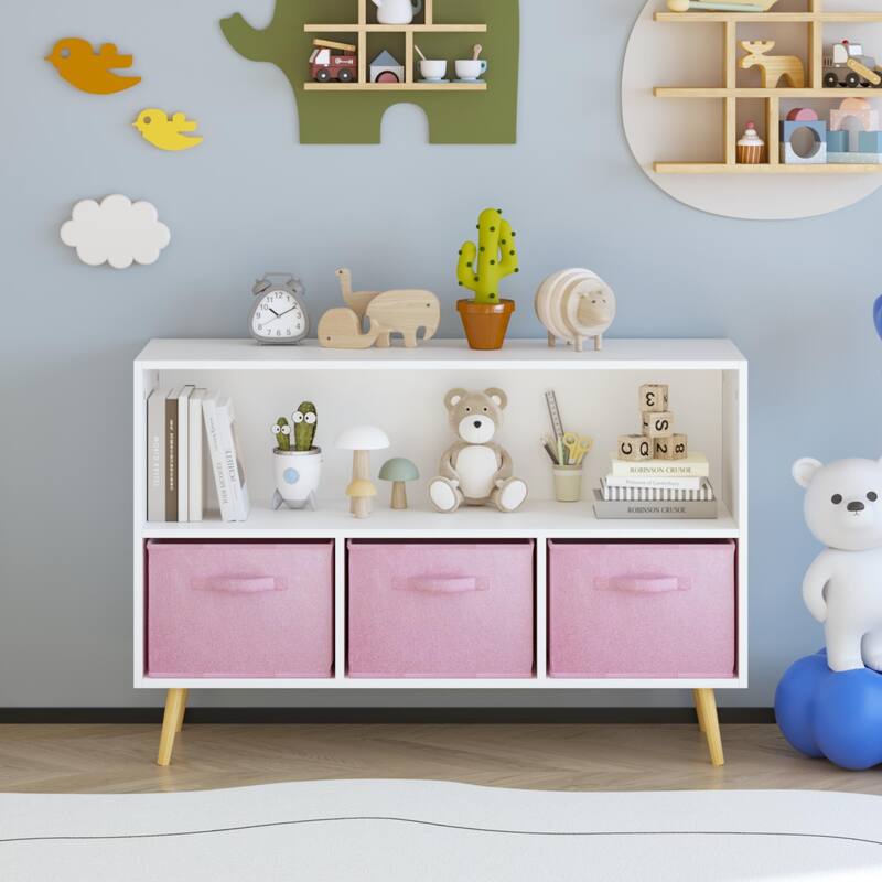 Children's Book Display, Toy Storage Cabinet Organizer