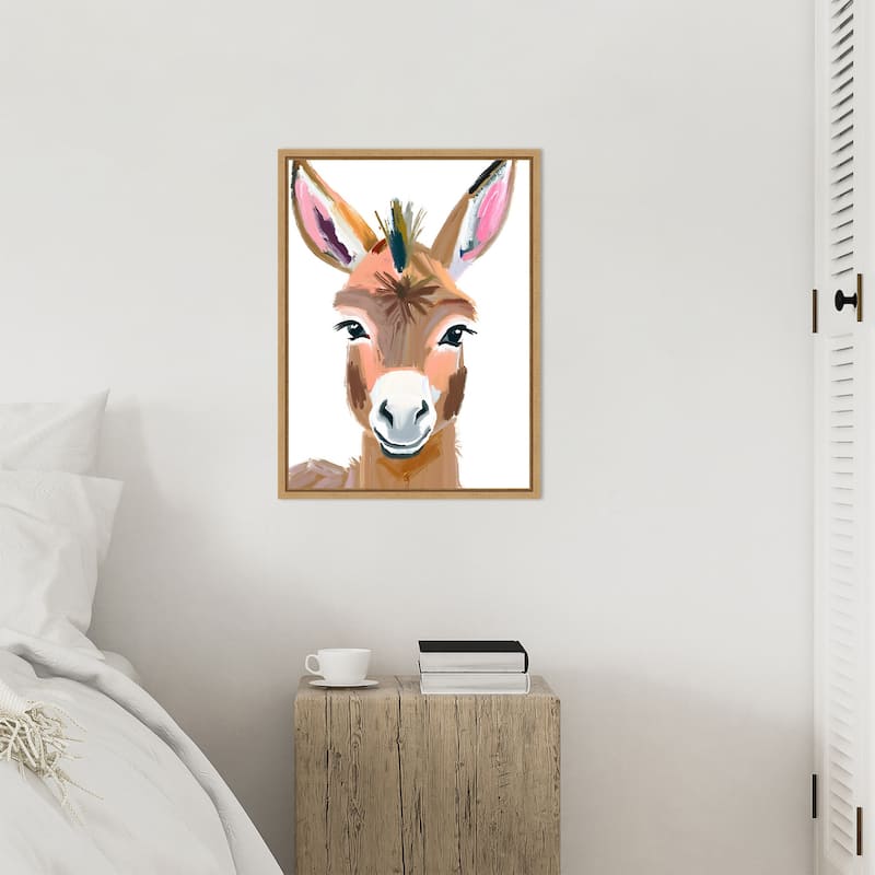 Esel Donkey by Ohkimiko Framed Canvas Wall Art