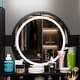 preview thumbnail 22 of 24, 5-Drawers Makeup Vanity Table Set with Lighted Mirror (PINK/BLACK) - 52"H