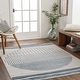 preview thumbnail 9 of 31, Artistic Weavers Joel Mod Black/Ivory Ombre Geometric Striped Area Rug 11'10" x 15' - Blue/Grey