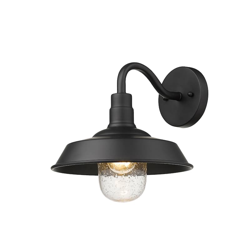 Burry 1-light Matte Black Outdoor Wall Light