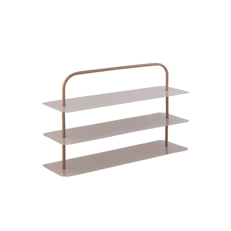 happimess Minimialist 24.5" 9-Pair 3-Tier Iron Thin Flat Plate Shoe Rack