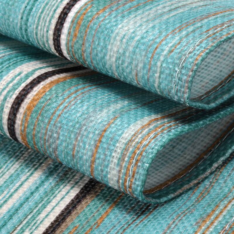 Table Runner 72" x 13", Retro Table Runner, Green & Blue - Green & Blue
