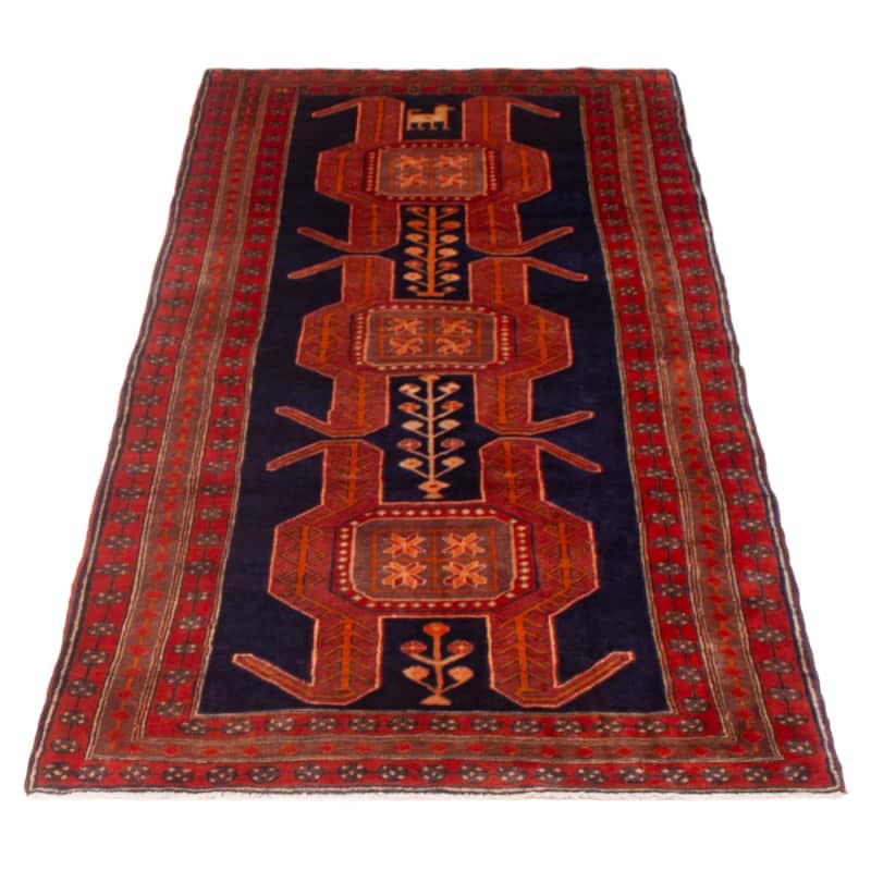 ECARPETGALLERY Hand-knotted Konya Anatolian Navy Wool Rug - 4'4 x 9'0