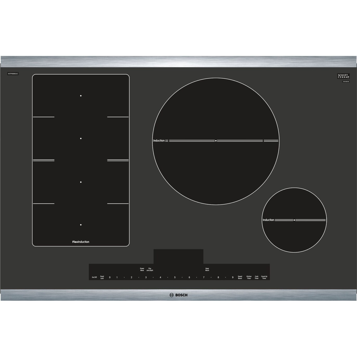 Shop Bosch Nitp068su 30 Inch Wide Built In Induction Cooktop With