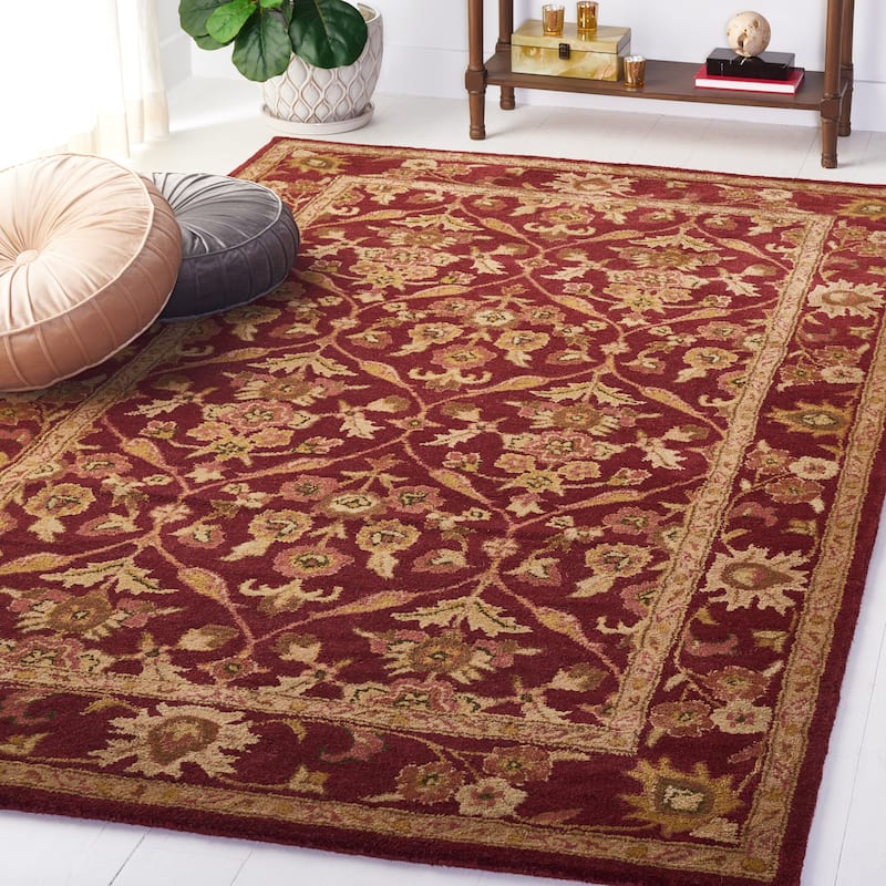 SAFAVIEH Handmade Antiquity Smiljka Traditional Oriental Wool Rug - 3' x 5' - Wine/Gold