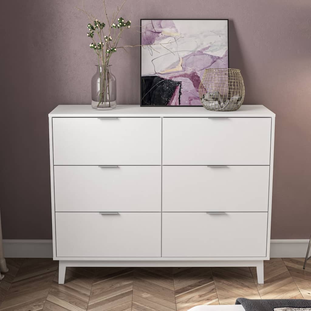 Polifurniture Victoria Modern 6 Drawer Double Dresser