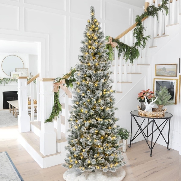 7.5 foot flocked christmas tree hotsell