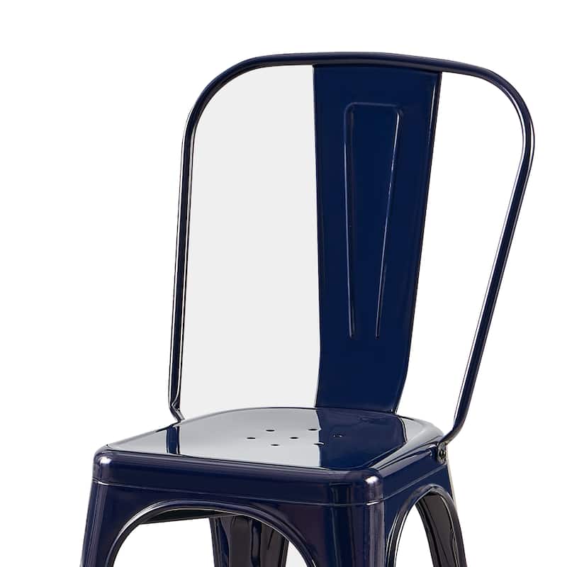 Industrial Metal 18 Inch Stackable Dining Chair Set