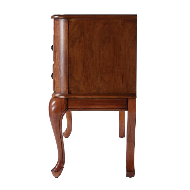 Charlotte 40 in. W Rectangular Wood Vanity/Valet Desk with Storage Drawers and Mirror