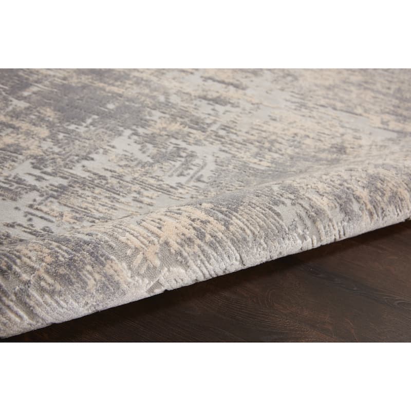 Rustic Textures Distressed Contemporary Abstract Area Rug