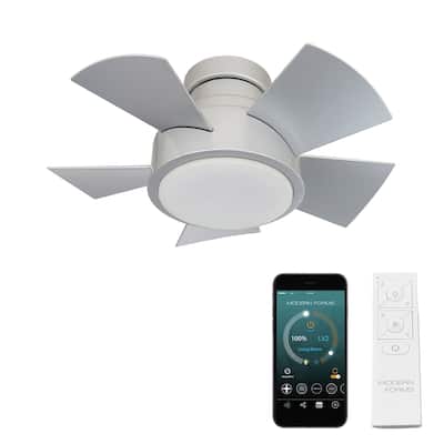 Vox Indoor/Outdoor 5-Blade Smart Flush Mount Ceiling Fan 26in with 3000 LED and Remote Control - 26
