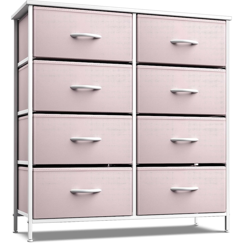 Sorbus Dresser w/ 8 Fabric Bin Drawers- Furniture Storage Chest for Kids Bedroom - pi