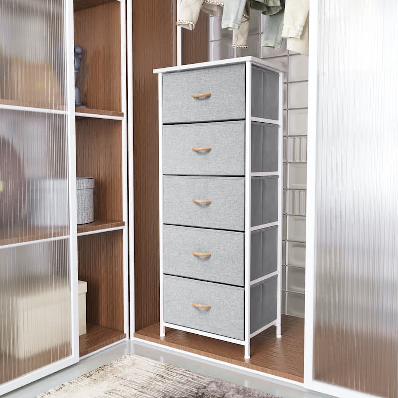 VredHom 5 Drawers Vertical Dresser Storage Tower