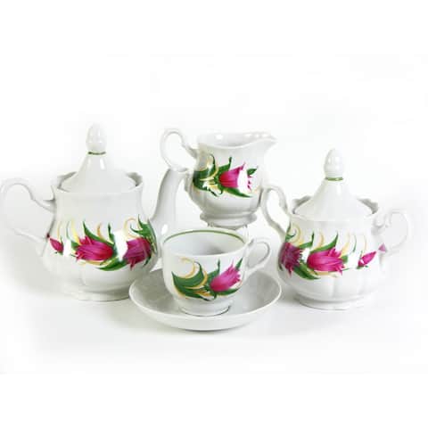 STP-Goods Bellflowers 15-c Porcelain Tea Set for 6