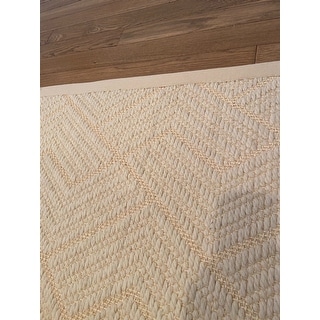 nuLOOM Natural Textured Suzanne Cream Wool and Sisal Area Rug 
