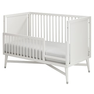 Mid Century 3-in-1 Convertible Crib, White