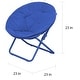 preview thumbnail 2 of 7, Kids' Solid Color Faux Fur Folding Saucer Chair