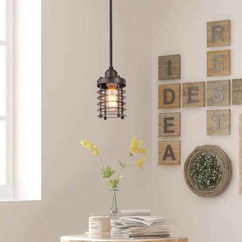 The Gray Barn Heavenly Winds Mini Rustic Pendant Lights for Kitchen Island - L3.9" X W3.9" X H5.5"