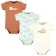preview thumbnail 2 of 0, Hudson Baby Infant Girl Cotton Bodysuits, Little Love Flowers 3-Pack Preemie - Magical Rainbow 3-Pack