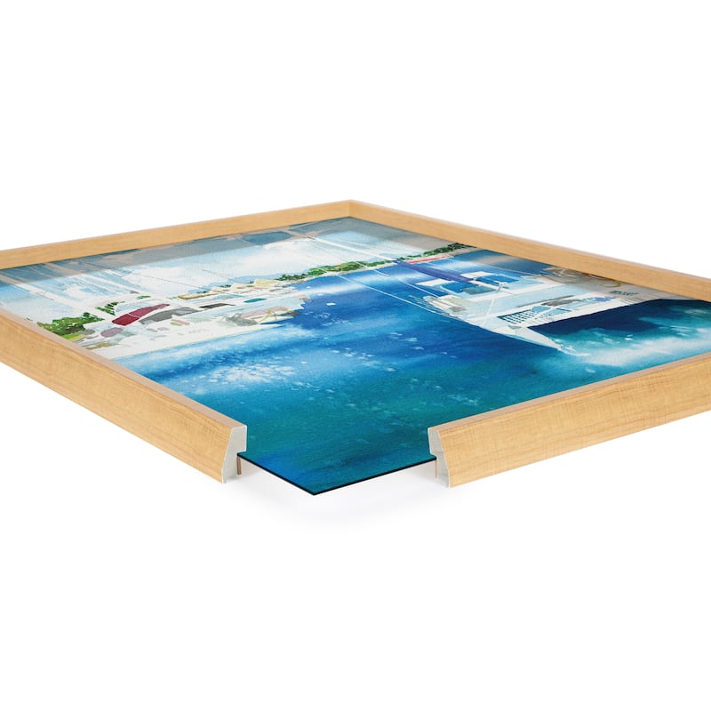 Kate and Laurel Blake Sailing Framed Printed Glass by Janet Meinke-Lau