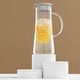 preview thumbnail 7 of 6, JoyJolt Breeze Glass Drink Water Pitcher with Stainless Steel Lid - 50 oz