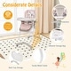 preview thumbnail 39 of 47, Multifunctional Folding Baby High Chair with Rolling Wheels and Adjustable Height - 40" x 23" x 36"-43.5"(L x W x H)